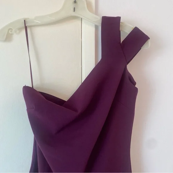 NWOT - Dark Purple One Shoulder Dress by LIKELY SIZE 6 - Picture 5 of 10